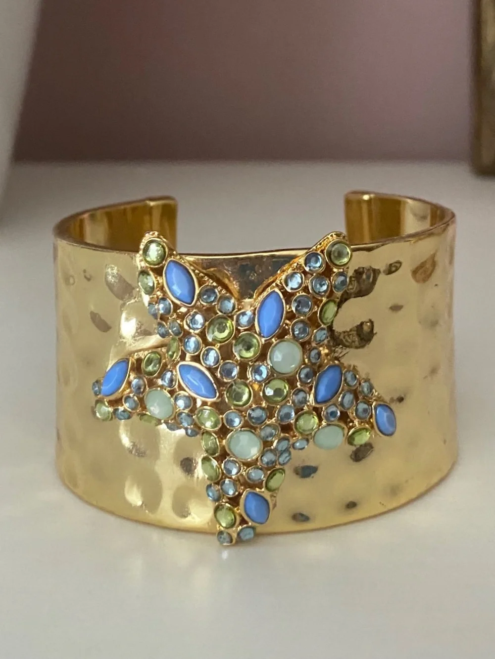 Lilly Pulitzer Gold Hammered Starfish Bangle Bracelet